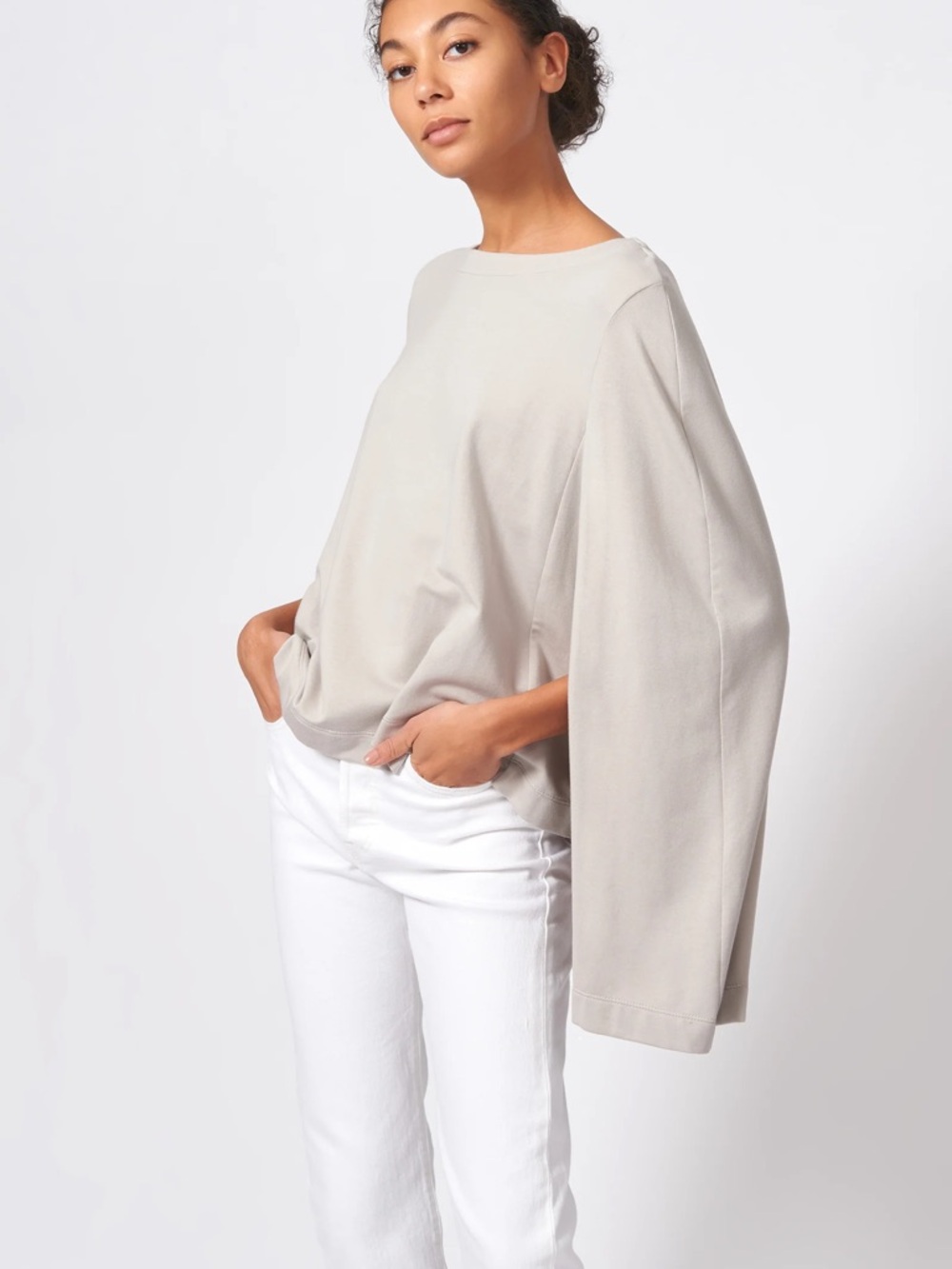 NWT! Karl RIEMAN Size L Cape Sweatshirt in Khaki